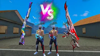 SCARLET DESTINY MAG 7 VS COLLAGE ART M590 COLLAGE ART || DAMAGE ABILITY TEST FREE FIRE | GAMING RAJU