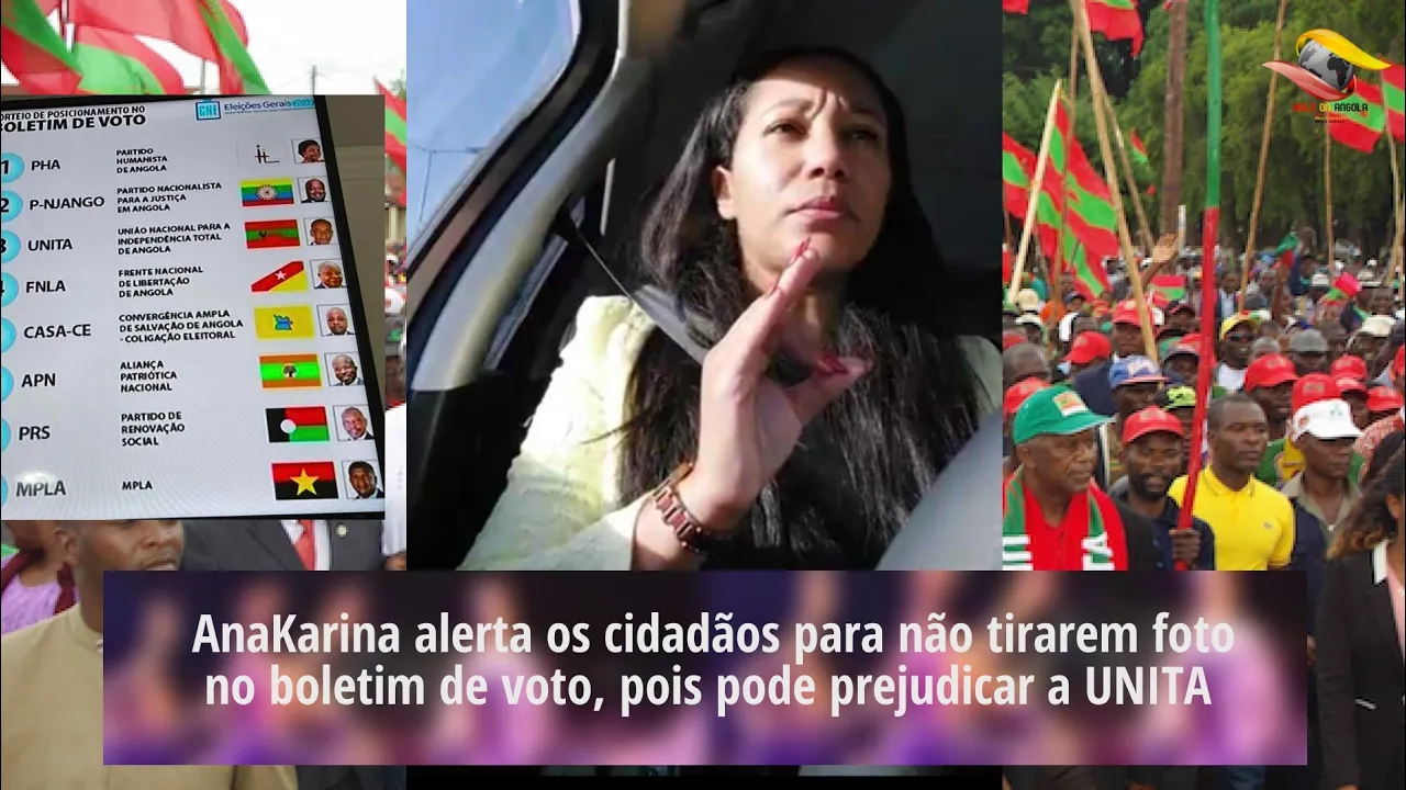 AnaKarina alerta os cidadãos para não tirarem foto no boletim de voto, pois pode prejudicar a UNITA
