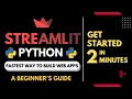 Streamlit tutorial - The fastest way to build web apps in python 2022-23
