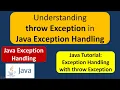 Understanding throw Exception in Java Exception Handling