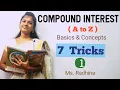 COMPOUND INTEREST A to Z Part - 1 Basics and concepts 7 methods to calculate CI Ms Radhina