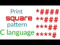 Square pattern of hash and astrik program in C language C language Cod the problem