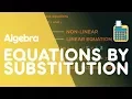 Solving Simultaneous Equations By Substitution Algebra Maths FuseSchool