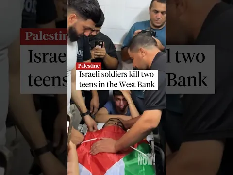 Israeli soldiers killed two teens in the West Bank