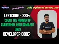 Count the Number of Substrings with Dominant Ones LeetCode 3234 Java Code Developer Coder