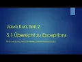 Java Teil 2 5 1 Ubersicht zu Exceptions