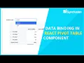 Data Binding in React Pivot Table Component