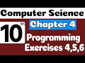 10th Class Computer Science Chapter 4 Programming Exercise 4 5 6 Class 10 Computer Science Ch 4