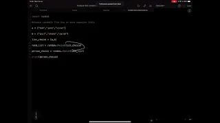 Python Pick randomly from two or more lists