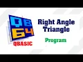 Right Angle Triangle or Not in QBasic Right Angle Triangle Program in QBasic Make Easy