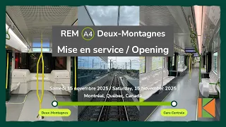 LIVE Montreal REM Deux Montagnes Branch Opening 2025 11 15 