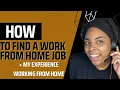 How To Find A WAH Job My experience working from home