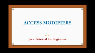 Access modifiers in java Public private default protected Java basic Tutorial for beginners