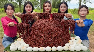 Amazing cooking yummy spicy noodles with eggs recipe | Amazing video