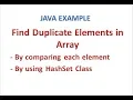 Duplicate Elements in Array Integer and String Array - Hindi