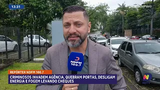 Criminosos invadem agência em Schroeder, quebram portas e fogem levando cheques