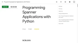 Programming Spanner Applications with Python SCBL005