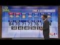 50 chance of rain Saturday high of 84
