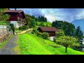 Download Lagu Switzerland's heavenly countryside - Rainy Morning walk in the most Beautiful Swiss villages