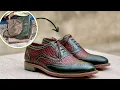 Download Lagu Transform Old Leather Bags into Stylish Oxford Brogue Shoes | DIY Shoe Making Tutorial