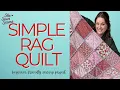 Beginner Rag Quilt Tutorial The Easiest Quilt You ll Ever Sew No Binding No Batting No Stress
