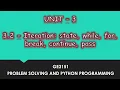 Iteration OR Looping and Unconditional Statement In Python Tamil UNIT-3 CSE P11 QT