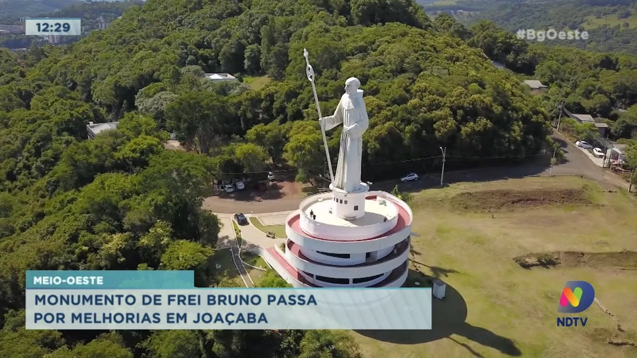 Monumento de Frei Bruno passa por melhorias em Joaçaba