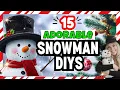 Dollar Tree Snowman DIYS for Christmas and Winter Home Decor Snowman Crafts