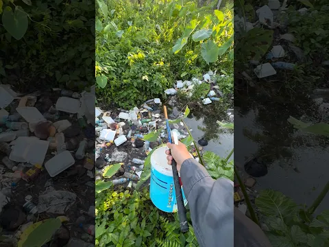 Mancing tumpukan sampah sampah pelastik ternyata habitat ikan babon loh🔥
