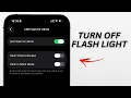 How To Turn OFF Flashlight Notification On iPhone