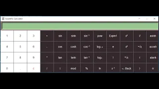 Scientific Calculator with User Interface using Python and Tkinter