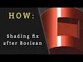 Blender Tutorial - Repair shading after Boolean operation
