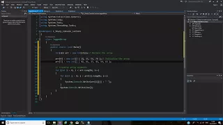C Console Jagged Array