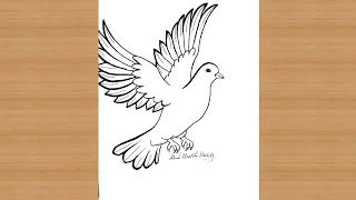 Draw A Beautiful Pigeon Step By Step The Title Of Peace 