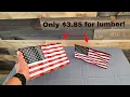 DIY Wavy Wooden American Flag Low Cost - High Profit