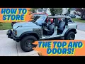 Bronco Garage Setup for Top Door Storage Door Hangers Space-Saving Tips