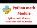 Python math Module Python math Module Functions with Examples
