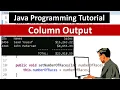 Column Output Java Console Application Java printf Java Tutorial NEW 2020