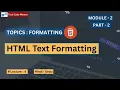 HTML Text Formatting Part-4 Basic HTML Elements Explained for Beginners