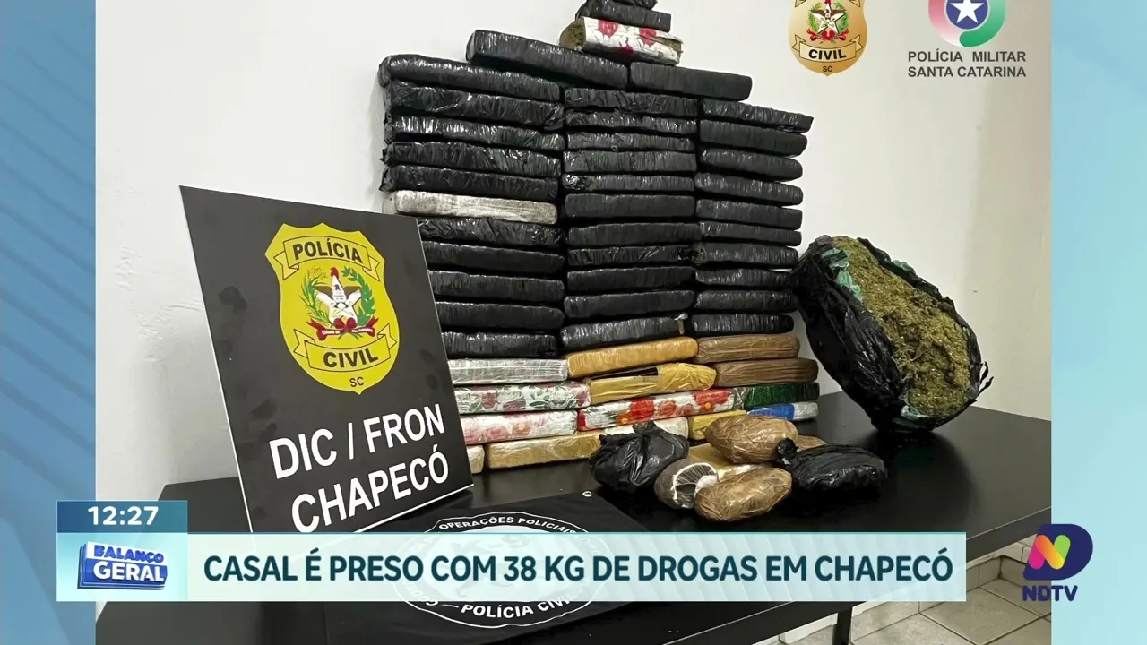 Casal é Preso por Suspeita de Tráfico em Chapecó: Polícia Apreende Drogas no Bairro Desbravador