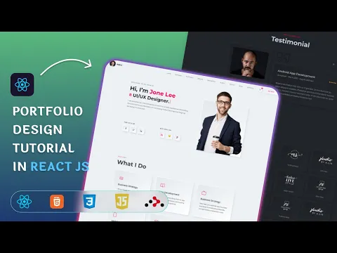 React Responsive Portfolio Website Tutorial For Beginner
