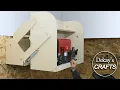 Pull down shelf with plywood woodworking mechanism