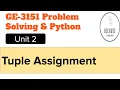 2 6 Tuple Assignment in Tamil