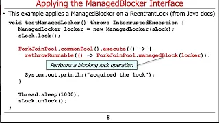 Applying the Java Fork-Join Framework s ManagedBlocker Interface