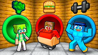 Batalla de TÚNELES GORDO vs FUERTE en Minecraft!