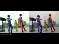Lagu Power Rangers Dino Thunder White Ranger First Appearance Split Screen (PR and Sentai version)