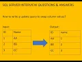 How to swap column values in sql server Madhu