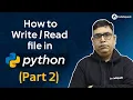 How to file in Python by Tanay sir Part-2 Learn Python - CodeSquadz