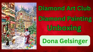 Diamond Art Club Diamond Painting Unboxing Dona Gelsinger Diamond Art Christmas Lane 