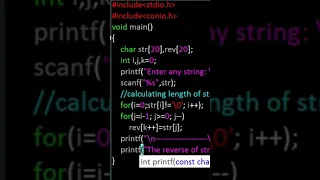 Program to reverse the string without using strrev function